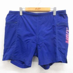 W36★古着 ナイキ NIKE ショート トレーニング パンツ ショーツ メンズ 90年代 90s ビッグロゴ 青【spe】 26may11