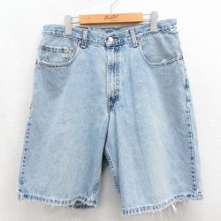 W34★古着 リーバイス Levis 560 ハーフ パンツ ショーツ メンズ 00年代 00s コットン 紺 デニム【spe】 26may11