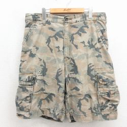 リーバイス W36 ショートカーゴパンツ 迷彩 ベージュ | 古着