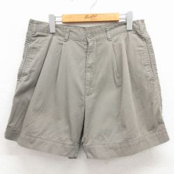 W34★古着 ドッカーズ ショート パンツ ショーツ メンズ 90年代 90s コットン ベージュ系【spe】 26may11