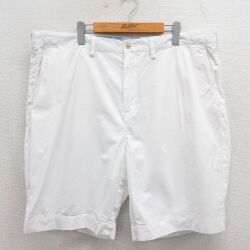 W41★古着 ラルフローレン ショート ブランド チノ パンツ チノパン ショーツ メンズ ワンポイントロゴ 大きいサイズ 白【spe】 26may12