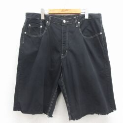 W38★古着 ラルフローレン ポロジーンズ ブランド ハーフ パンツ ショーツ メンズ コットン ブラック【spe】 26may27
