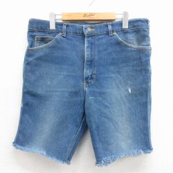 リー 90s ショートパンツ ヒゲ ネイビー W36 | 古着