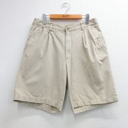 W33★古着 エディーバウアー ショート パンツ ショーツ メンズ 00年代 00s コットン ベージュ【spe】 26jun03
