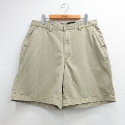 W34★古着 エディーバウアー ショート パンツ ショーツ メンズ 00年代 00s コットン ベージュ【spe】 26jun03