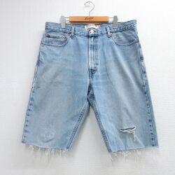 リーバイス505 ショートパンツ ヒゲ ライトブルー W38 | 古着