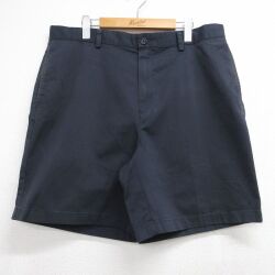 W36★古着 エルエルビーン ショート パンツ ショーツ メンズ 00年代 00s コットン ネイビー 26jun04