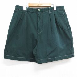 W36★古着 トミーヒルフィガー ブランド ショート パンツ ショーツ メンズ 90年代 90s コットン グリーン 26jun04