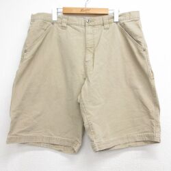 W38★古着 コロンビア ショート ペインター パンツ ショーツ メンズ 00年代 00s コットン ベージュ 26jun04