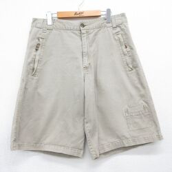 W36★古着 ルート66 ハーフ パンツ ショーツ メンズ 00年代 00s コットン ベージュ 26jun04