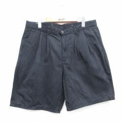 W36★古着 ドッカーズ ショート パンツ ショーツ メンズ 00年代 00s コットン ブラック 26jun04