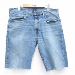 リーバイス505 ショートパンツ ヒゲ ネイビー 実寸W36 | 古着
