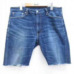 リーバイス513 ショートパンツ ヒゲ ネイビー 実寸W36 | 古着