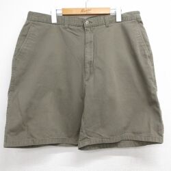 W38★古着 エディーバウアー ショート パンツ ショーツ メンズ 90年代 90s コットン カーキ【spe】 26jun11