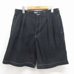 ラルフローレン 90s ショートパンツ TYLER ブラック 実寸W32 | 古着