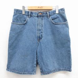 ベーシックエディションズ 90s ショートパンツ ネイビーデニム 実寸W32 | 古着