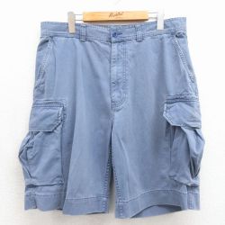 ラルフローレン 90s ハーフカーゴチノパンツ ブルー 実寸W35 | 古着