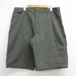 ディッキーズ ショートペインターパンツ リップストップ カーキ 実寸W38 | 古着