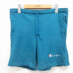 チャンピオン 80s ショートパンツ ワンポイントロゴ ブルー 実寸W31 | 古着
