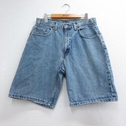 90s ショートパンツ デニム ネイビー 実寸W32 | 古着