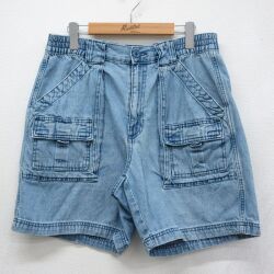 セントジョンズベイ ショートブッシュパンツ デニム ネイビー 実寸W32 | 古着
