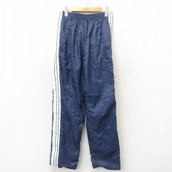W31★古着 ウィルソン ナイロン パンツ メンズ 00年代 00s ワンポイントロゴ 紺 ネイビー 25mar01 中古 ボトムス ロング