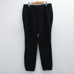 W37★古着 エルエルビーン LLBEAN フリース パンツ メンズ 90年代 90s USA製 黒 ブラック 【spe】 25mar07 中古 ボトムス ロング