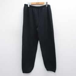 W33★古着 フルーツオブザルーム スウェット パンツ メンズ 00年代 00s 無地 黒 ブラック 25mar07 中古 ボトムス ロング