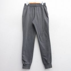 W34★古着 チャンピオン Champion スウェット パンツ メンズ ワンポイントロゴ 濃グレー 25mar11 中古 ボトムス ロング