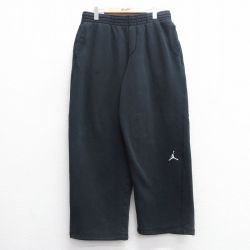W37★古着 スウェット パンツ メンズ 00年代 00s マイケルジョーダン エアジョーダン 黒 ブラック 【spe】 25mar11 中古 ボトムス ロング
