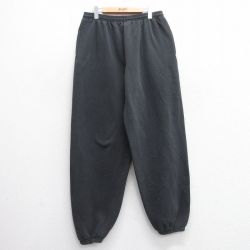 W37★古着 ヘインズ Hanes スウェット パンツ メンズ 00年代 00s 無地 黒 ブラック 25mar11 中古 ボトムス ロング