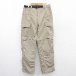 W34★古着 ノースフェイス THE NORTH FACE ナイロン パンツ メンズ ベージュ カーキ 25mar26 中古 ボトムス ロング
