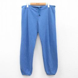 W42★古着 イージー パンツ メンズ 80年代 80s 大きいサイズ USA製 薄紺 ネイビー 25mar29 中古 ボトムス ロング