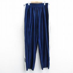 W39★古着 アディダス adidas ジャージ パンツ メンズ 00年代 00s ワンポイントロゴ 紺 ネイビー 25mar31 中古 ボトムス ロング