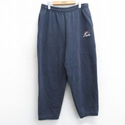 W38★古着 フィラ FILA スウェット パンツ メンズ 00年代 00s ワンポイントロゴ 濃グレー 25mar31 中古 ボトムス ロング