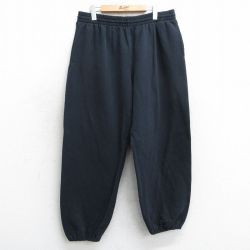 W37★古着 フルーツオブザルーム スウェット パンツ メンズ 00年代 00s 無地 黒 ブラック 25apr03 中古 ボトムス ロング