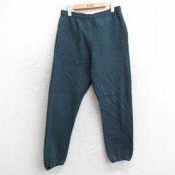 【50%OFF】W33★古着 ラッセル スウェット パンツ メンズ 00年代 00s 無地 濃緑系 グリーン 25apr03 中古 ボトムス ロング