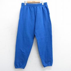W34★古着 フルーツオブザルーム スウェット パンツ メンズ 00年代 00s 無地 青 ブルー 25apr03 中古 ボトムス ロング