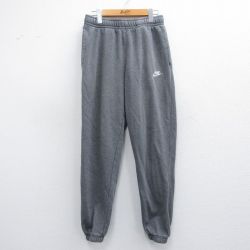 W32★古着 ナイキ NIKE スウェット パンツ メンズ ワンポイントロゴ グレー 霜降り 25apr25 中古 ボトムス ロング