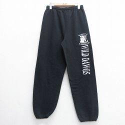W34★古着 スウェット パンツ メンズ 00年代 00s WILD DAWGS 黒 ブラック 25may09 中古 ボトムス ロング