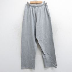 【50%OFF】W35★古着 チャンピオン champion イージー パンツ メンズ 00年代 00s ワンポイントロゴ コットン グレー 霜降り 25may28 中古 ボトムス ロング