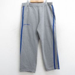 W38★古着 ノーティカ NAUTICA ジーンズ ブランド スウェット パンツ メンズ ワンポイントロゴ グレー 霜降り他 25may28 中古 ボトムス ロング