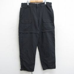 W40★古着 エルエルビーン LLBEAN ナイロン ブッシュ パンツ メンズ 00年代 00s 大きいサイズ 黒 ブラック 25may28 中古 ボトムス ロング