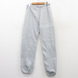 【20%OFF】W33★古着 スウェット パンツ メンズ 90年代 90s 無地 USA製 グレー 霜降り 25may30 中古 ボトムス ロング
