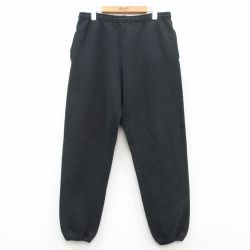 W34★古着 ジャージーズ スウェット パンツ メンズ 90年代 90s 無地 USA製 黒 ブラック 【spe】 25may30 中古 ボトムス ロング
