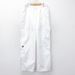 W46★古着 ナイキ NIKE イージー パンツ メンズ ワンポイントロゴ 白 ホワイト 25jul07 中古 ボトムス ロング