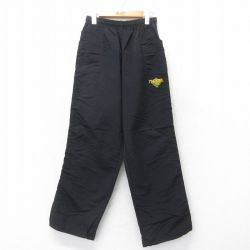 W29★古着 ナイロン パンツ メンズ 90年代 90s PREMIER USA製 黒 ブラック 25jul14 中古 ボトムス ロング