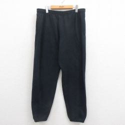 W36★古着 フルーツオブザルーム スウェット パンツ 無地 黒 ブラック 25aug06 中古 メンズ ボトムス ロング