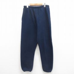 【20%OFF】W37★古着 ラッセル スウェット パンツ メンズ 90年代 90s 無地 USA製 紺 ネイビー 【spe】 25aug06 中古 ボトムス ロング