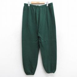 【20%OFF】W35★古着 ジャージーズ スウェット パンツ メンズ 90年代 90s 無地 USA製 緑 グリーン 25aug13 中古 ボトムス ロング